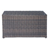 Outdoor Wicker Sectional With Weather Resistant Cushions And Table