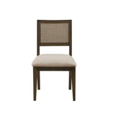 Modern Armless Dining Chair With Cane Back (Set of 2) - Furniture Home Direct