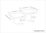 Zachary - 2 Piece Set Cast Aluminum Coffee Table - Black - Furniture Home Direct
