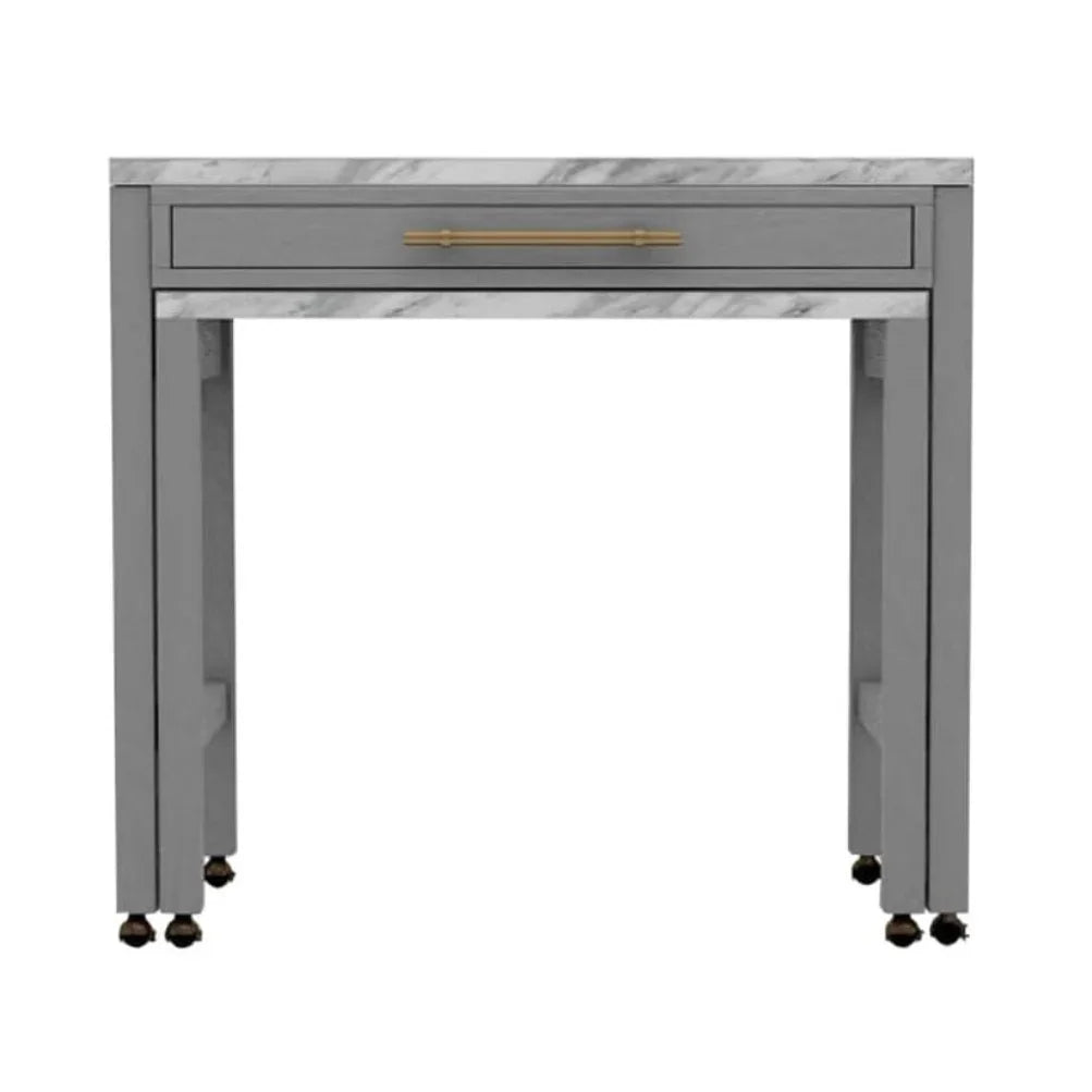 Counter Height Dining Island Set With Storage Stools Beige - Furniture Home Direct