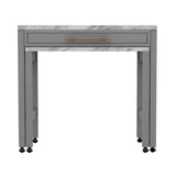 Counter Height Dining Island Set With Storage Stools Beige - Furniture Home Direct