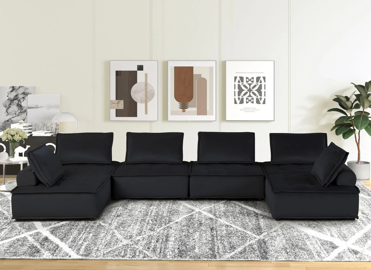 Anna - Stylish Sectional Sofa Ottoman - Furniture Home Direct