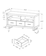 TV Stand Console Media Entertainment Center Storage Cabinet For Living Room - Taupe - Furniture Home Direct