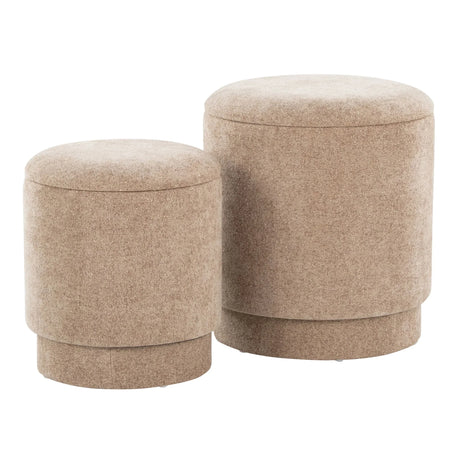 Marla - Upholste Contemporary Ottoman Set - Furniture Home Direct