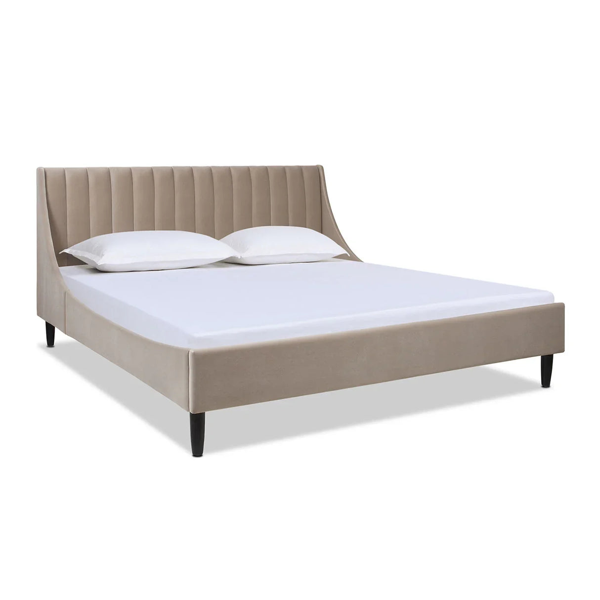 Aspen - Vertical Tufted Modern Headboard Platform Bed Set - Furniture Home Direct