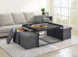 Vinny - Wood Grain Coffee Table Set With Raised Edges - Furniture Home Direct