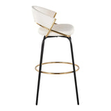 Jie - Fixed Height Contemporary Barstool With Swivel Round Footrest (Set of 2) - Furniture Home Direct