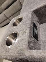 Power Reclining Sectional Sofa With Headrests Light Gray - Furniture Home Direct