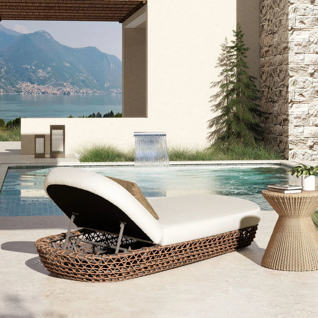 Willow - Sunbrella Upholstered Patio Lounger - Furniture Home Direct