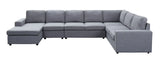 Tifton - Linen 7 Seat Reversible Modular Sectional Sofa Chaise - Furniture Home Direct