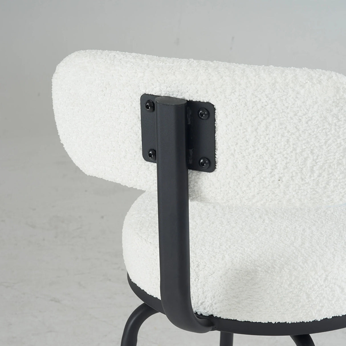 Counter Height Bar Stool Swivel Fabric Upholstery White - Furniture Home Direct