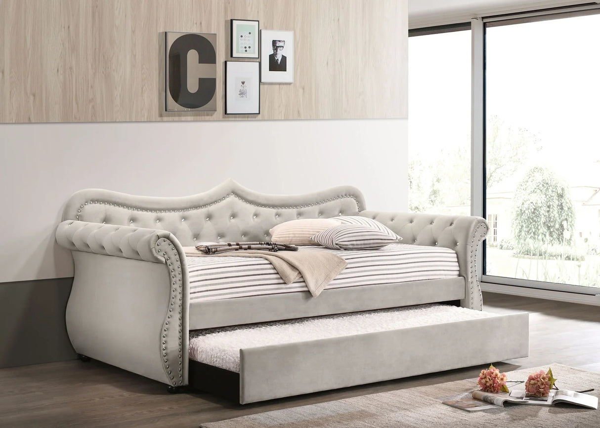 Adkins - Twin Daybed With Trundle - Beige - Furniture Home Direct
