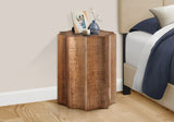 Drum Accent Side Table, Stylish Scalloped Design - Furniture Home Direct