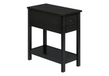 Accent End Table, 2 Tier, Narrow, Lamp, Storage Drawer, Charming Design - Furniture Home Direct