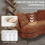 Loveseat Sofa, Upholstered Couch With Metal Legs - Furniture Home Direct