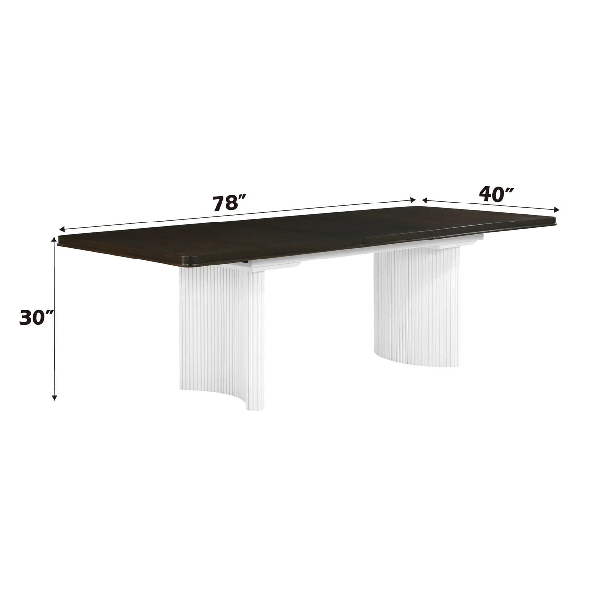 Carene - Dining Table (With Leaf) - Brown / White - Furniture Home Direct