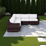 Outdoor Wicker Sofa Seating Group With Cushions - Furniture Home Direct