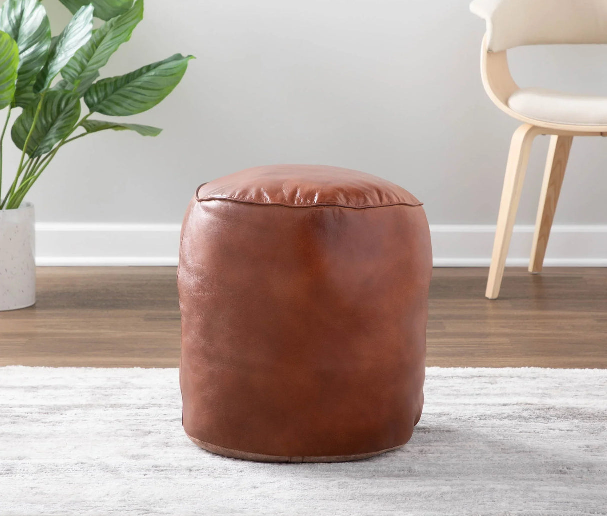 Cobbler - Industrial High Quality Pouf - Brown - Furniture Home Direct