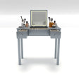 Vanity Table With LED Lights, Flip-Top Mirror And 2 Drawers, Jewelry Storage - Furniture Home Direct