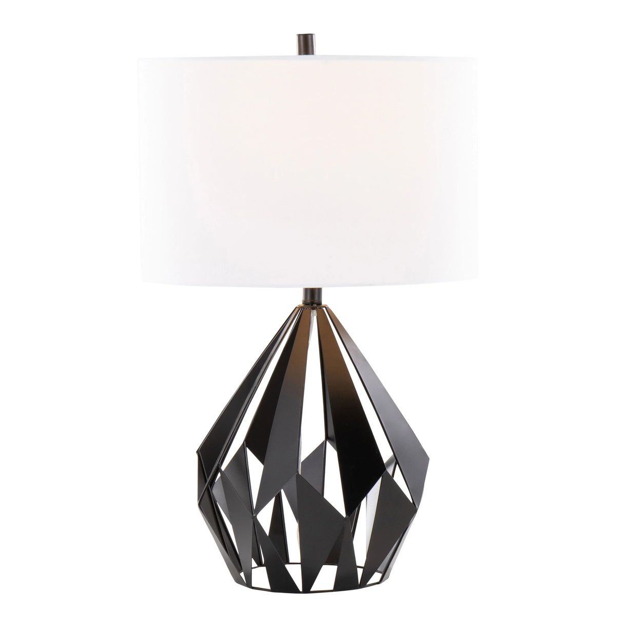Geo - Me Tri Contemporary Table Lamp (Set of 2) - Matte Black / White - Furniture Home Direct