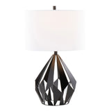 Geo - Me Tri Contemporary Table Lamp (Set of 2) - Matte Black / White - Furniture Home Direct