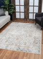 Noble - 5'3" X 7'3" Polyester Area Rug - Ivory - Furniture Home Direct