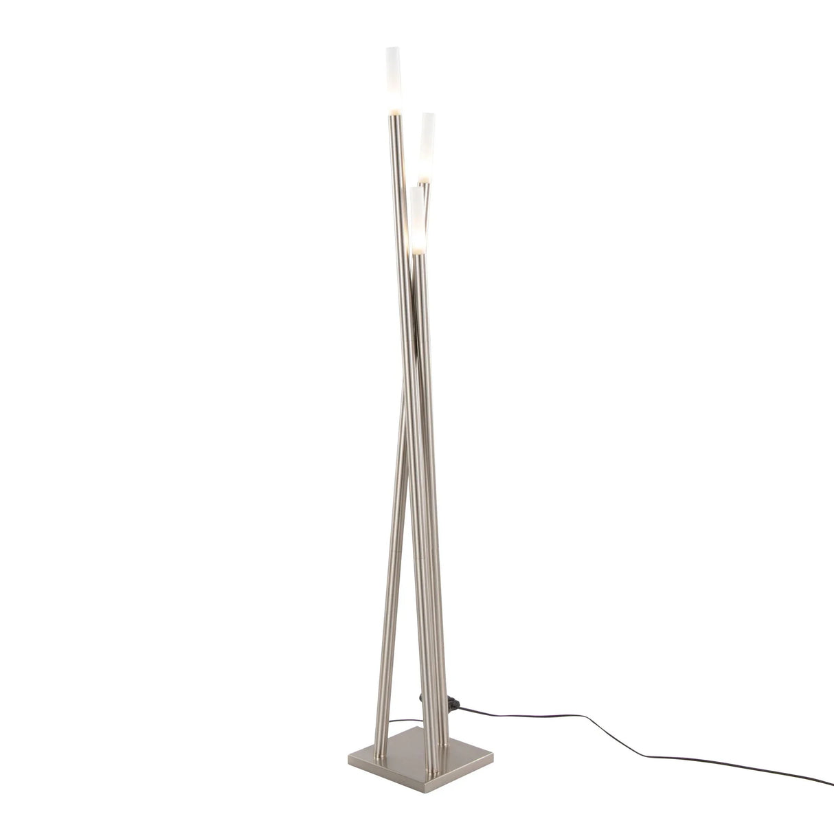 Icicle - Contemporary Floor Lamp - Nickel - Furniture Home Direct