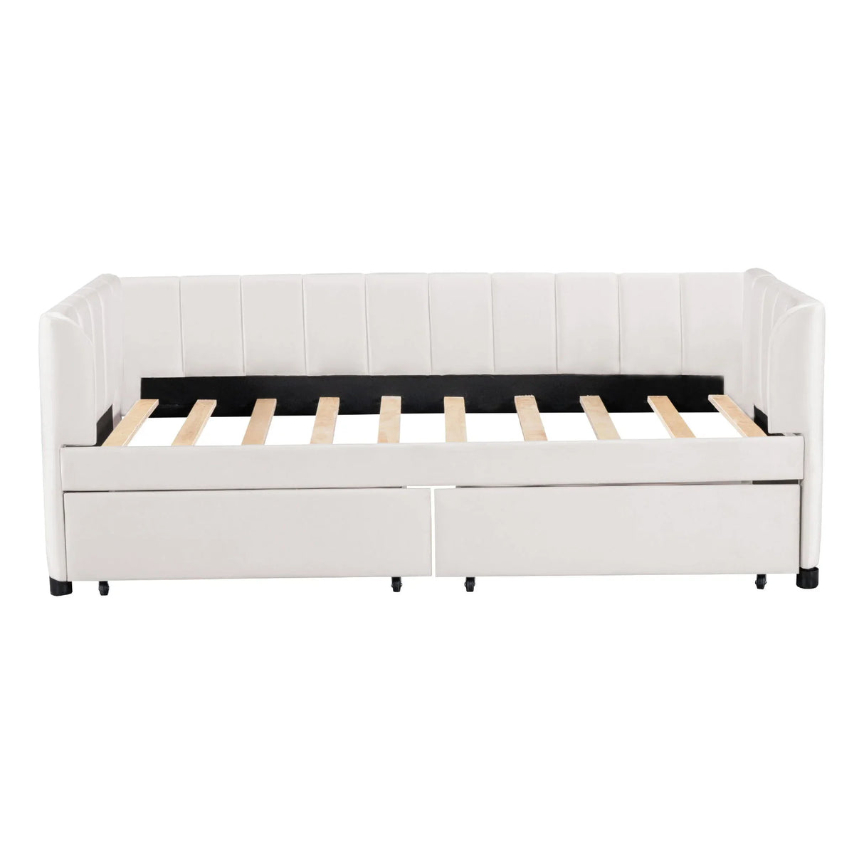 Upholstered Daybed With Ergonomic Design Backrest - Furniture Home Direct