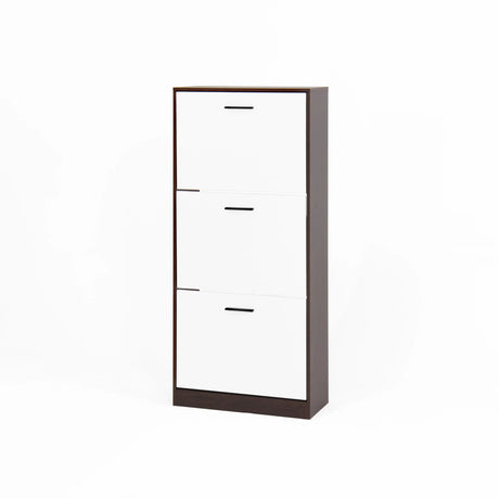Modern Freestanding Shoe Storage Cabinet With 3 Flip Drawers - Furniture Home Direct