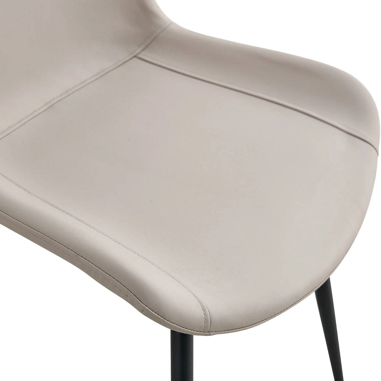 Dining Chairs Faux Leather Set Of 6 Modern Light Gray - Furniture Home Direct