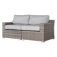 Chic Wide Outdoor Loveseat With Cushions - Furniture Home Direct