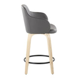 Boyne - Contemporary Fixed Height Counter Stool With Swivel (Set of 2) Round Footrest - Furniture Home Direct