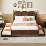 Platform Bed With With 2 Big Drawers And Trundle - Furniture Home Direct
