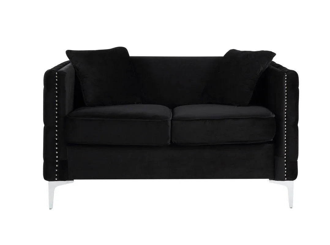 Bayberry - Velvet Loveseat With 2 Pillows - Furniture Home Direct