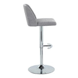 Toriano - Contemporary Adjustable Barstool With Swivel & Rounded T Footrest (Set of 2) - Furniture Home Direct