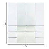 Elise - Modular Wood Closet System With Mirror In Durable Melamine And Wood Customizable Storage - White