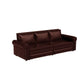 3 In 1 Convertible Sleeper Sofa With Nailhead Trim & Rolled Arm - Furniture Home Direct