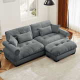 Super Comfort Oversized Modular Sectional Sofa With Movable Ottoman - Furniture Home Direct