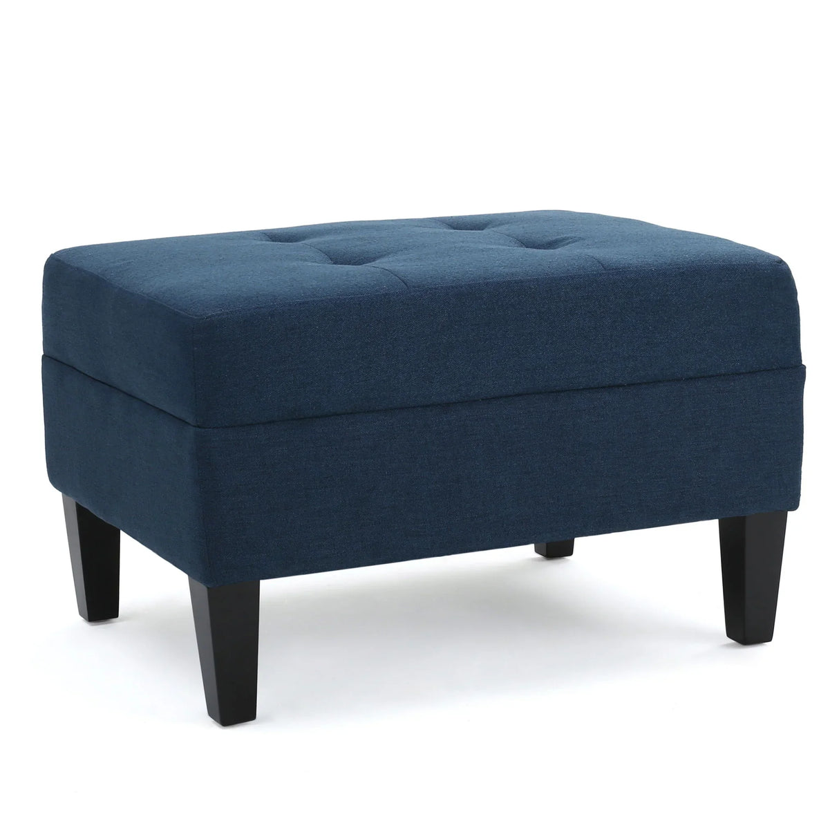 Foot Rest Under Desk Ottoman, Rectangle Foot Stool, Footrest Leg Rest For Sofa, Ottoman Rest Stools For Living Room Entryway - Navy Blue