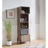 Bakers Rack, Kitchen Display Storage Cabinet - Dark Taupe - Furniture Home Direct