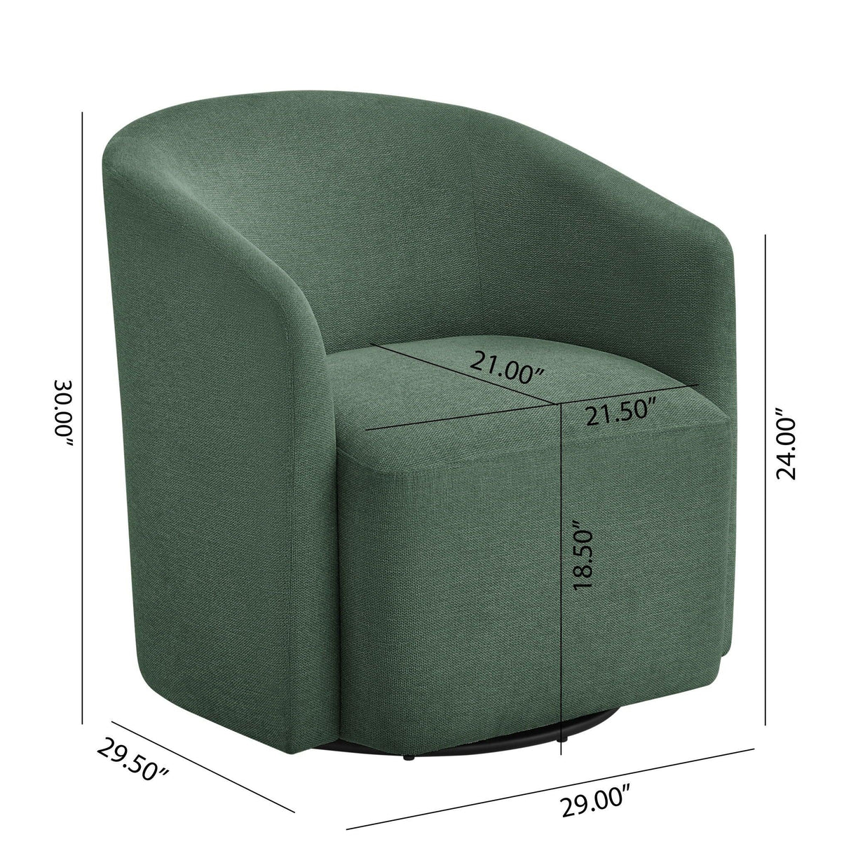 Ardena - Modern Swivel Barrel Chair - Furniture Home Direct