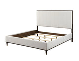 Bedroom Set Modern Wood Finish With Dark Tops White - Furniture Home Direct