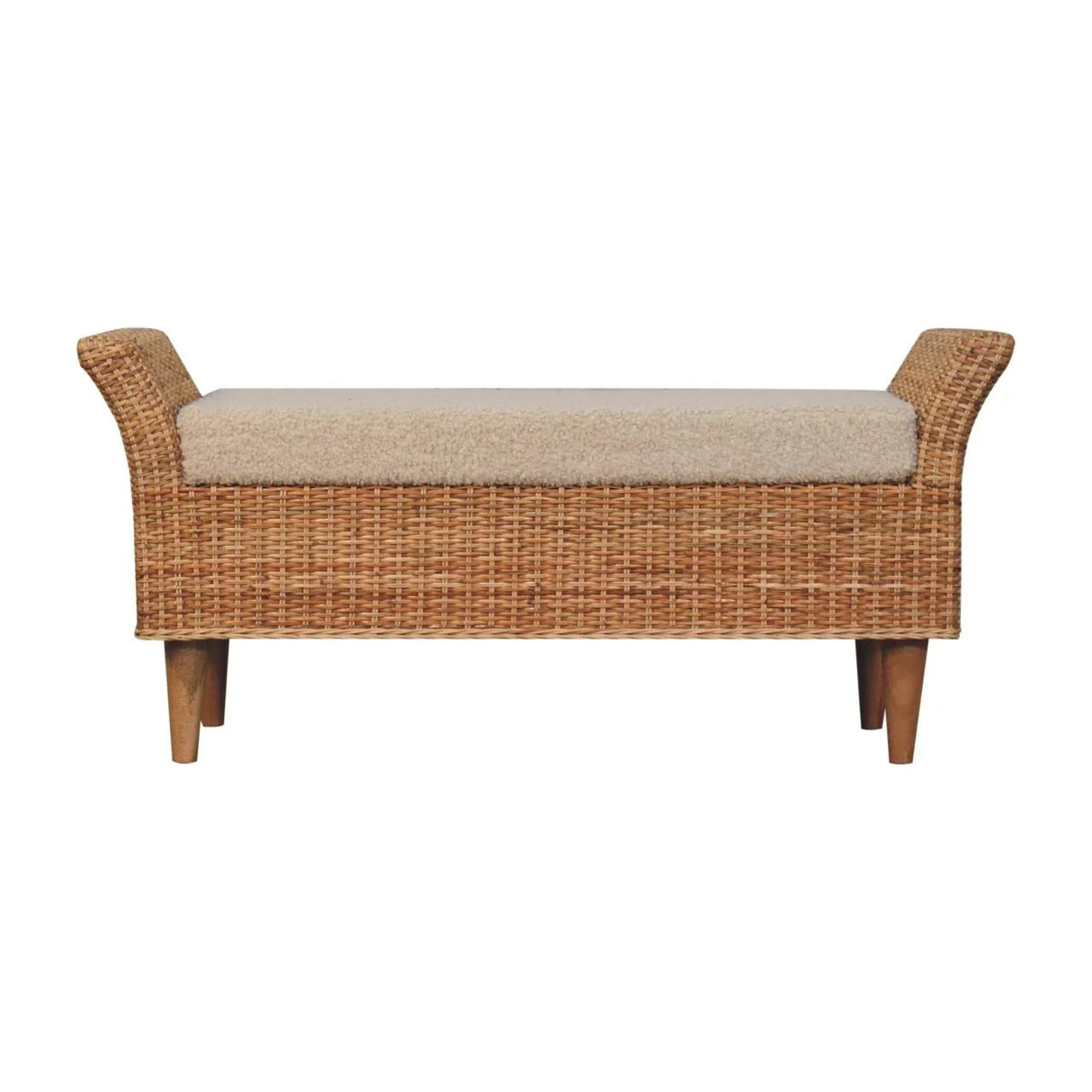 Riviera - Woven Bench - Oak - Furniture Home Direct