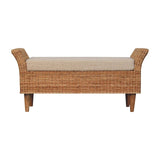 Riviera - Woven Bench - Oak - Furniture Home Direct
