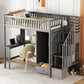 Loft Bed With Bookshelf, Drawers, Desk, And Wardrobe - Furniture Home Direct
