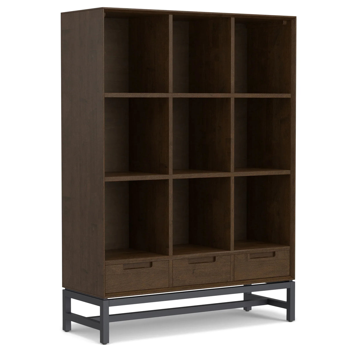 Banting - 9 Cube Bookcase With Drawers - Walnut Brown - Furniture Home Direct