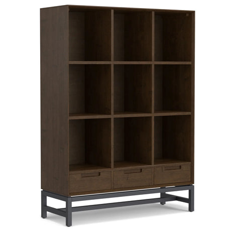 Banting - 9 Cube Bookcase With Drawers - Walnut Brown - Furniture Home Direct