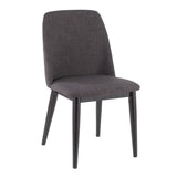 Tintori - Contemporary Dining Chair (Set of 2) - Charcoal - Furniture Home Direct