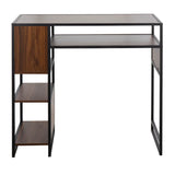 Display - Farmhouse Bar Height Table With Storage Space - Furniture Home Direct