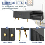 Modern Shoe Cabinet - Black - Furniture Home Direct